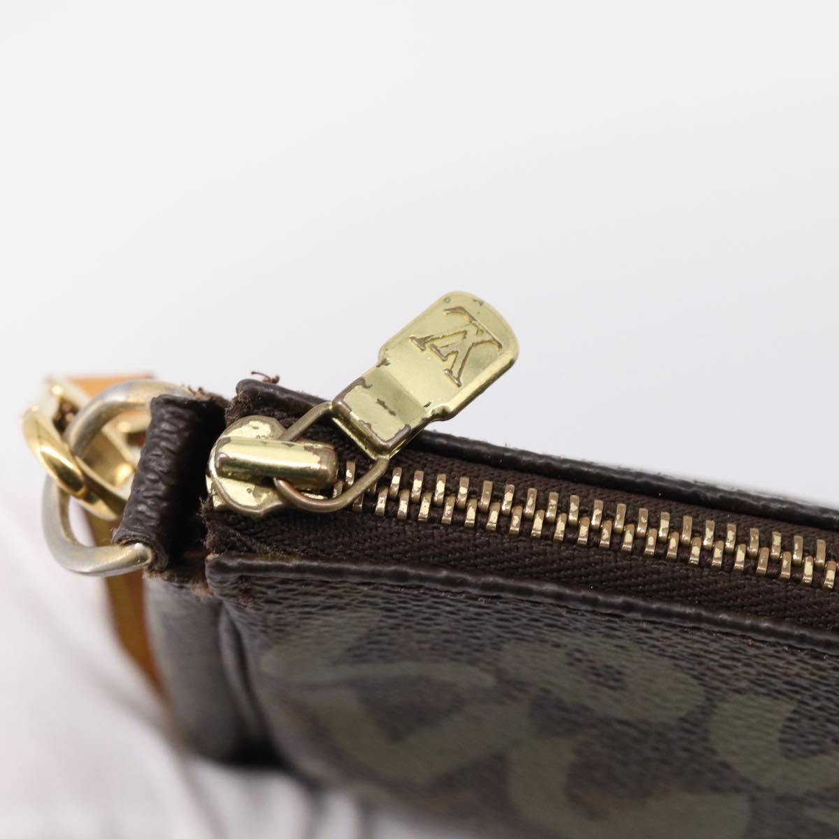LOUIS VUITTON Monogram Graffiti Pochette Accessoires Khaki M92191 Auth 207561A