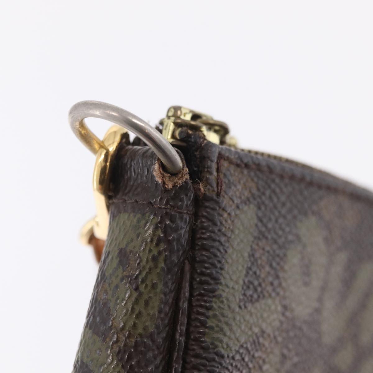 LOUIS VUITTON Monogram Graffiti Pochette Accessoires Khaki M92191 Auth 207561A