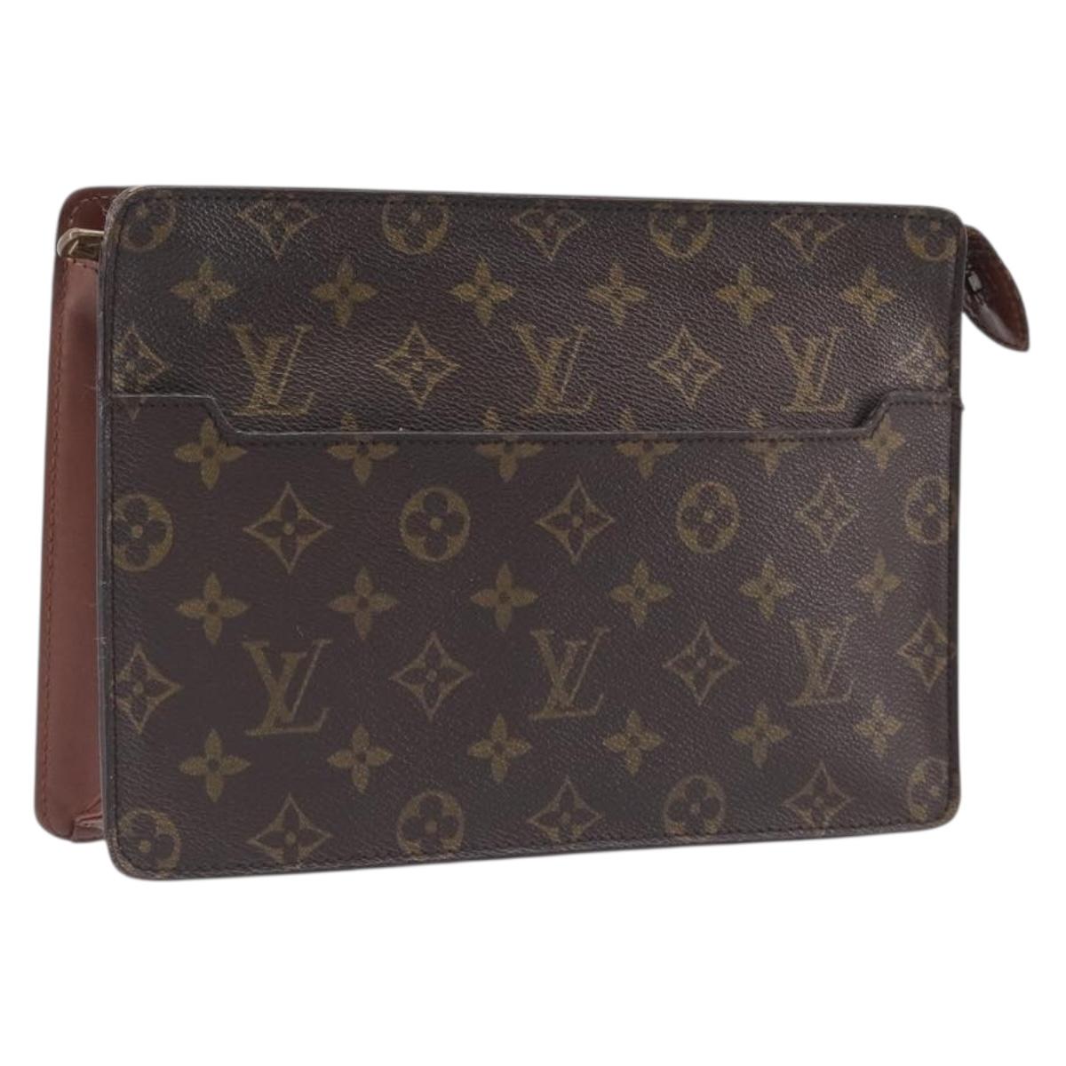 LOUIS VUITTON Monogram Pochette Homme Clutch Bag M51795 LV Auth 207562