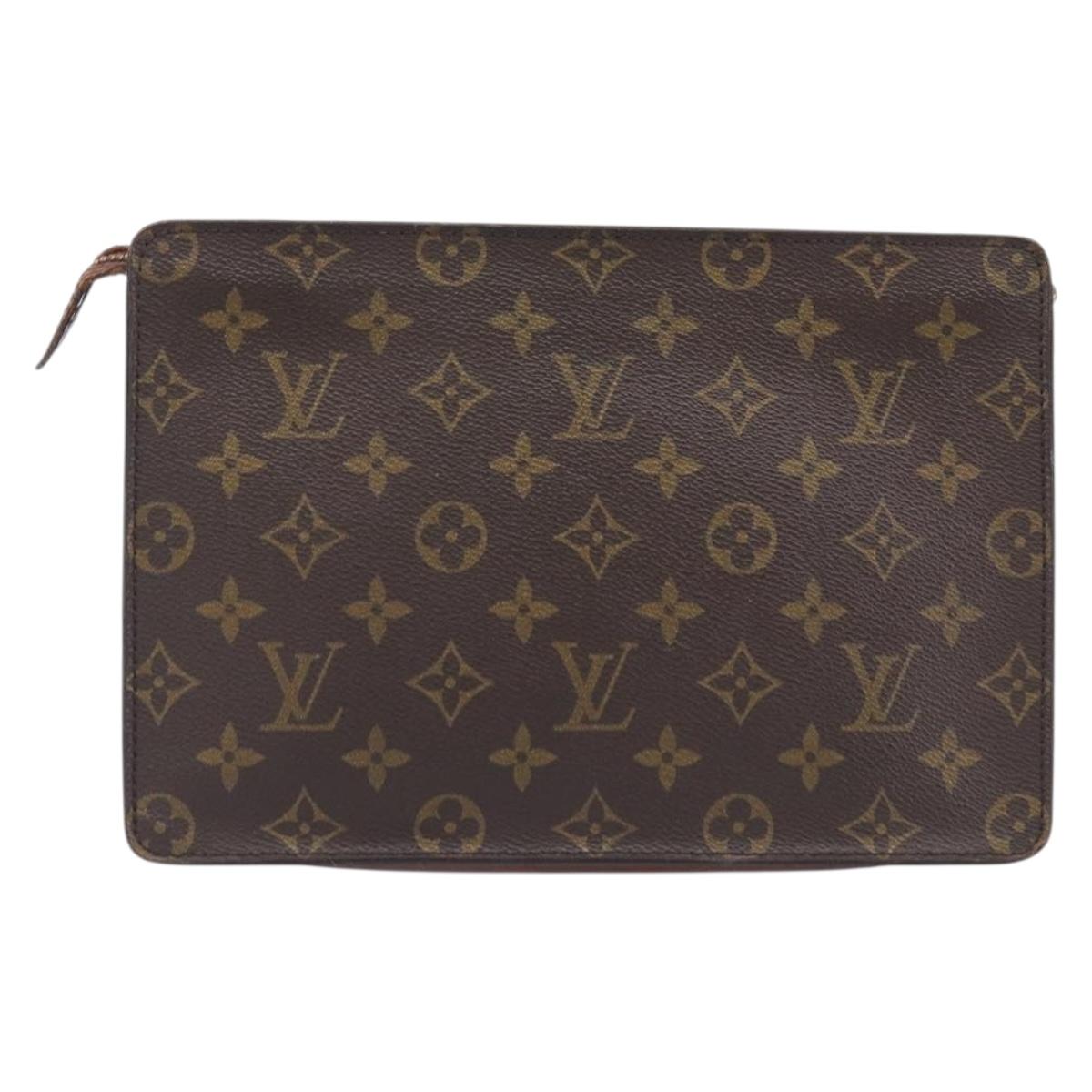 LOUIS VUITTON Monogram Pochette Homme Clutch Bag M51795 LV Auth 207562