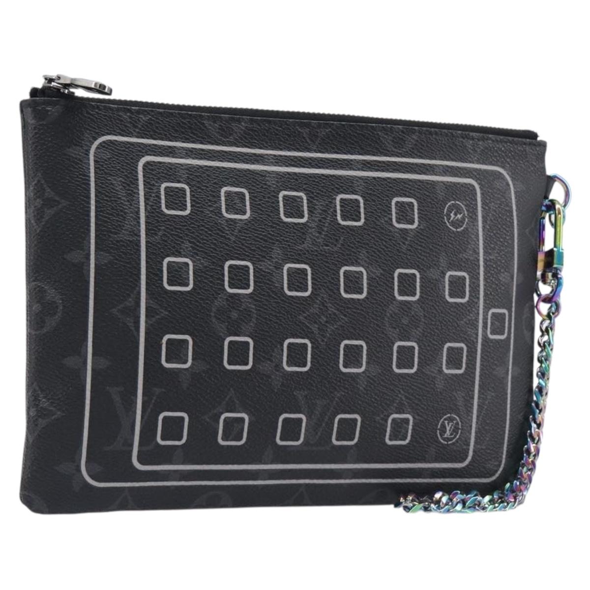 LOUIS VUITTON Monogram Eclipse Fragment iPhone Case M64449 LV Auth 207569V