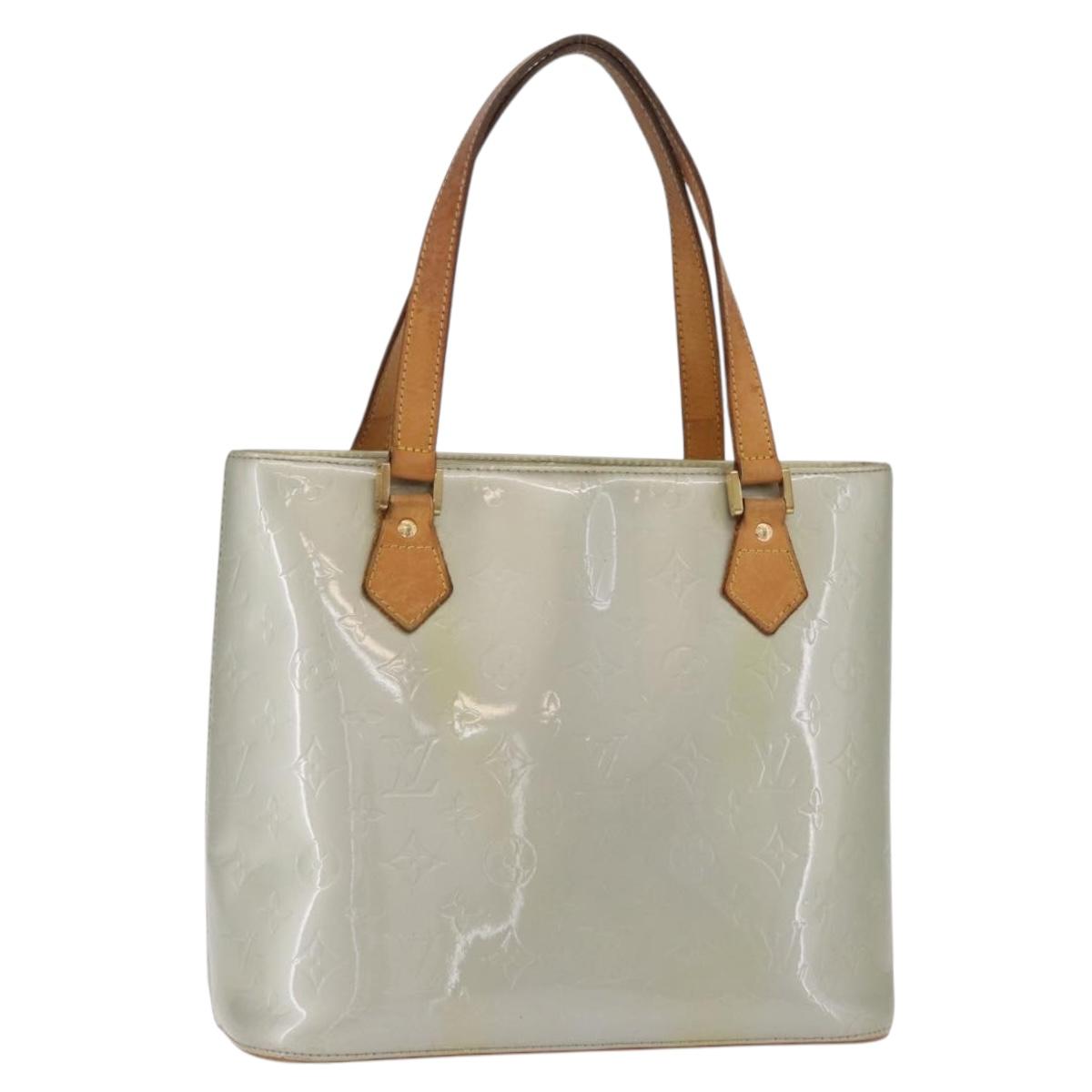 LOUIS VUITTON Monogram Vernis Houston Hand Bag Gris M91053 LV Auth 207572