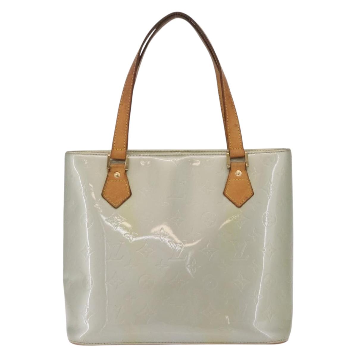 LOUIS VUITTON Monogram Vernis Houston Hand Bag Gris M91053 LV Auth 207572