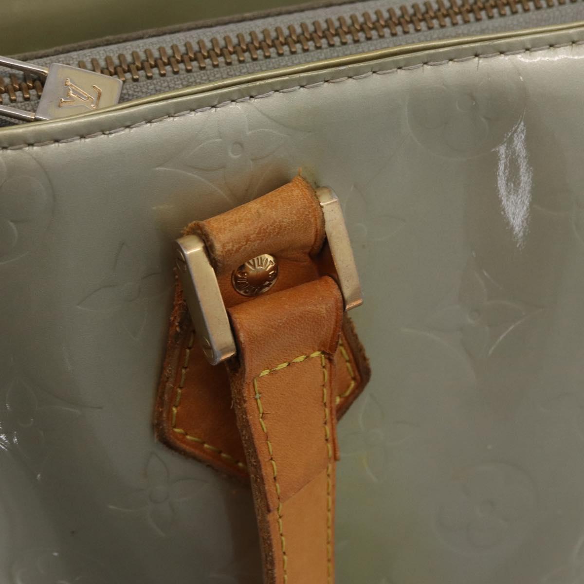 LOUIS VUITTON Monogram Vernis Houston Hand Bag Gris M91053 LV Auth 207572
