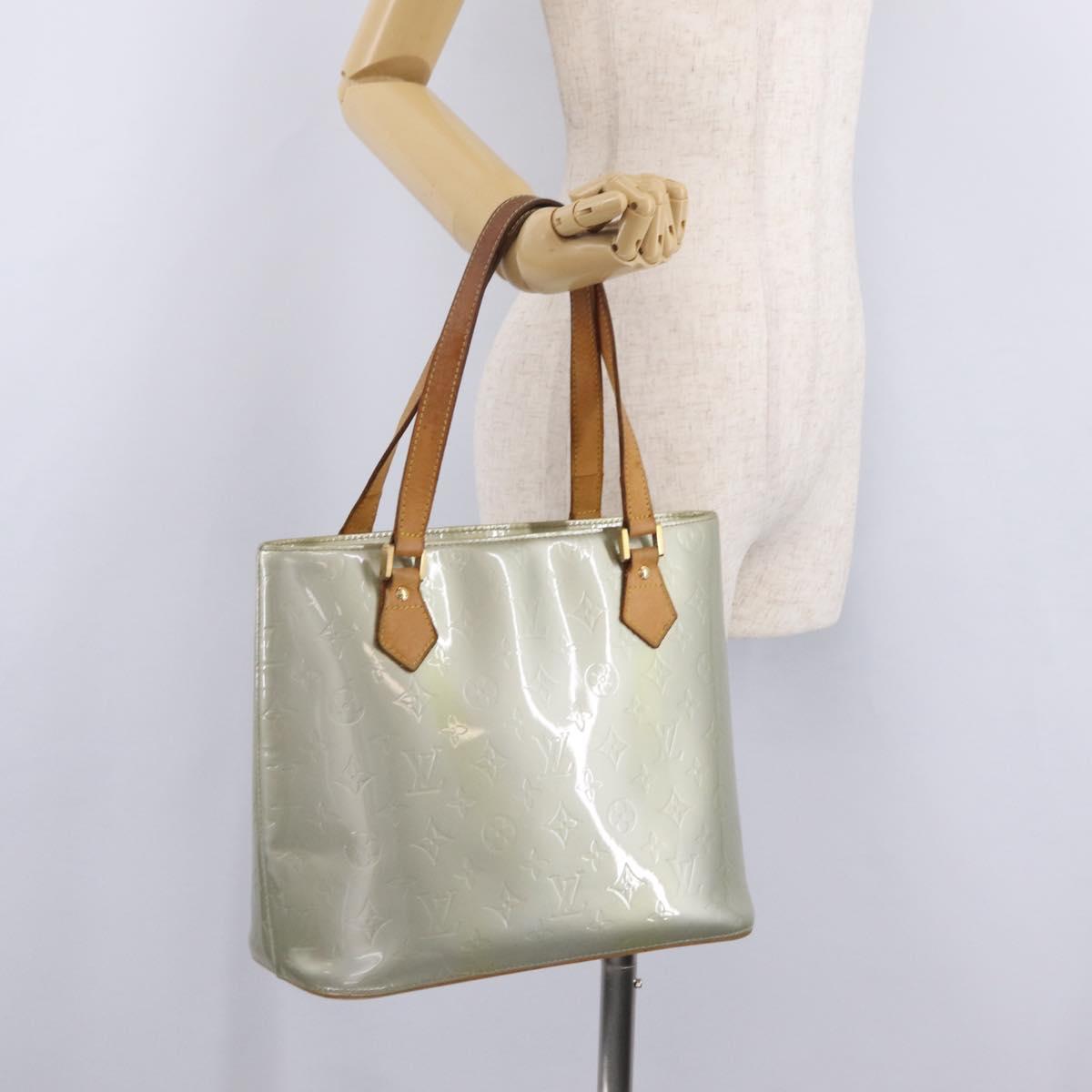 LOUIS VUITTON Monogram Vernis Houston Hand Bag Gris M91053 LV Auth 207572