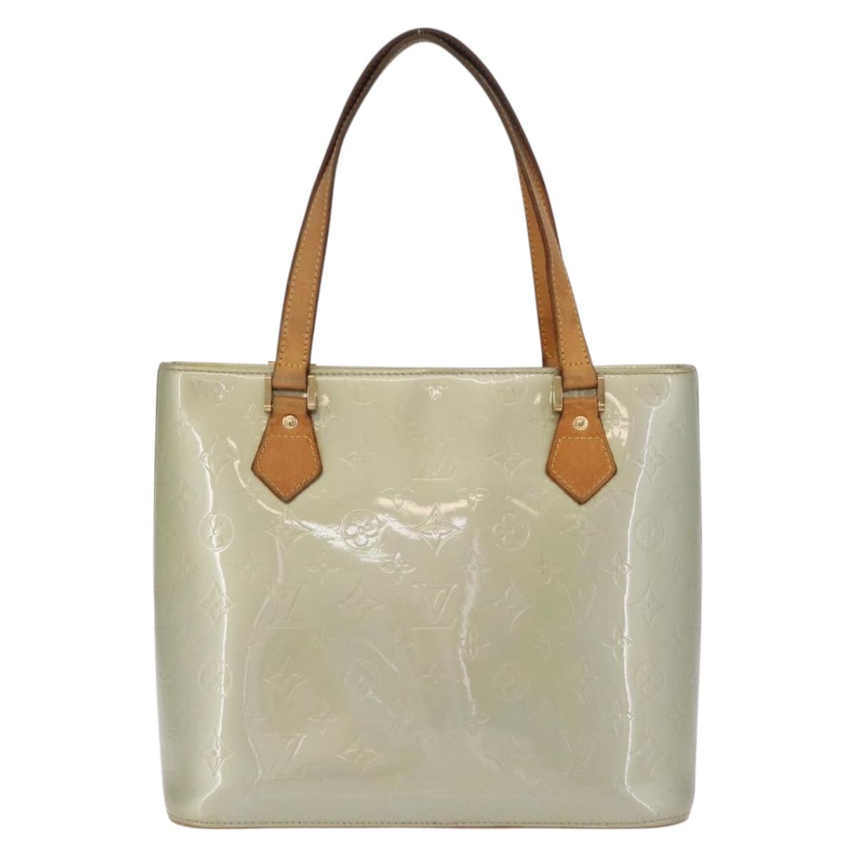 LOUIS VUITTON Monogram Vernis Houston Hand Bag Gris M91053 LV Auth 207572