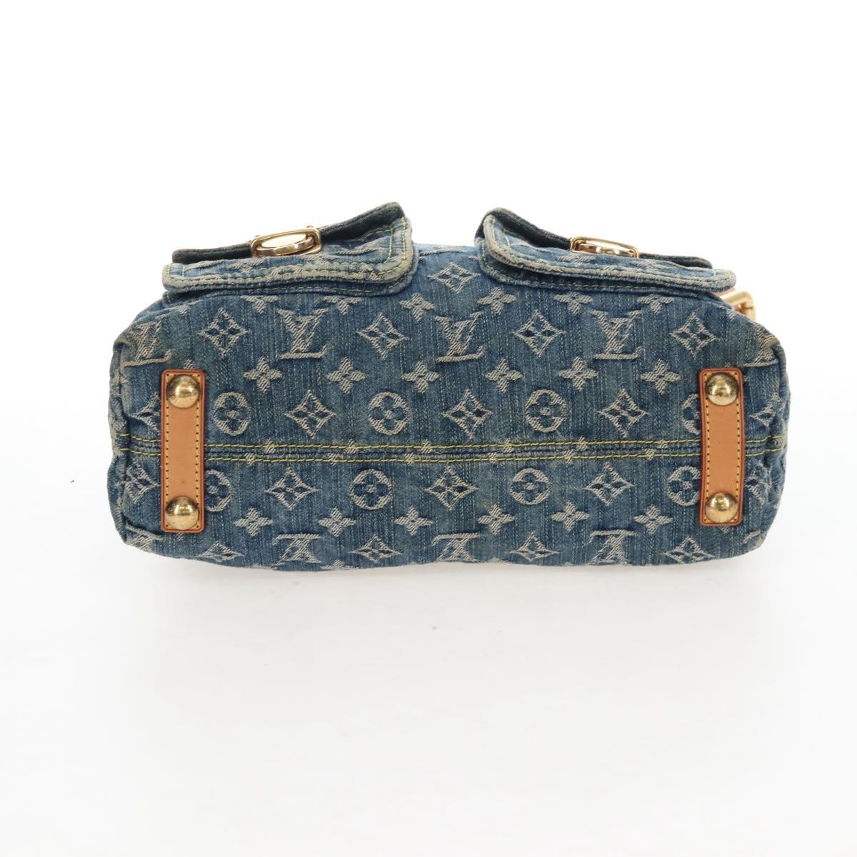 LOUIS VUITTON Monogram Denim Buggy PM Shoulder Bag Blue M95049 LV Auth 207579V
