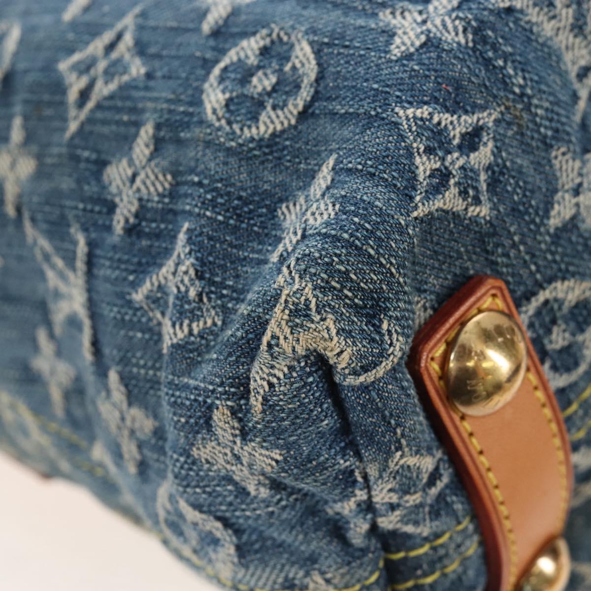 LOUIS VUITTON Monogram Denim Buggy PM Shoulder Bag Blue M95049 LV Auth 207579V