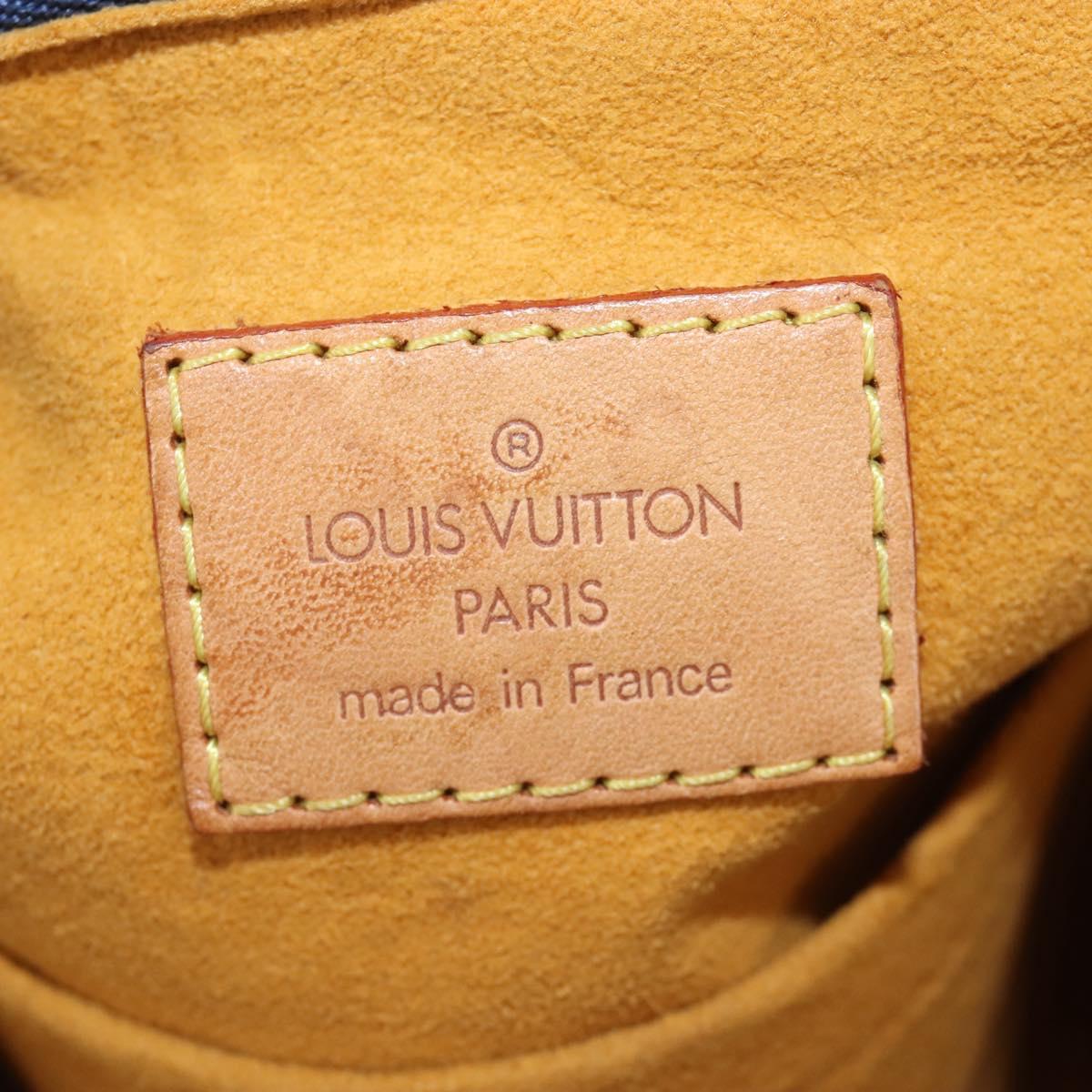 LOUIS VUITTON Monogram Denim Buggy PM Shoulder Bag Blue M95049 LV Auth 207579V