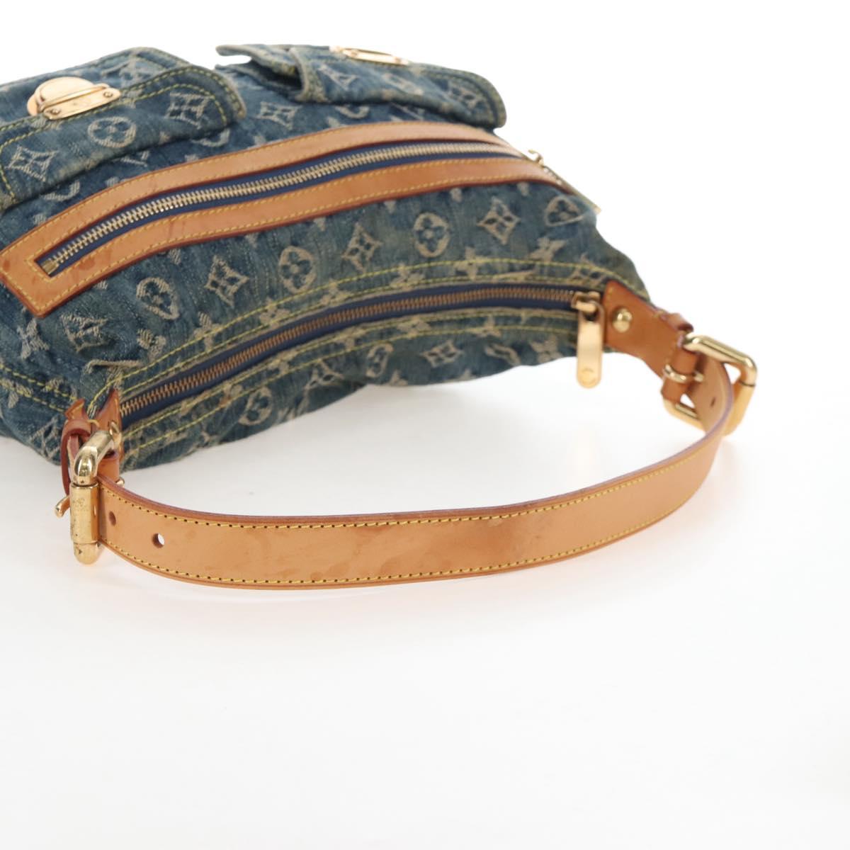 LOUIS VUITTON Monogram Denim Buggy PM Shoulder Bag Blue M95049 LV Auth 207579V