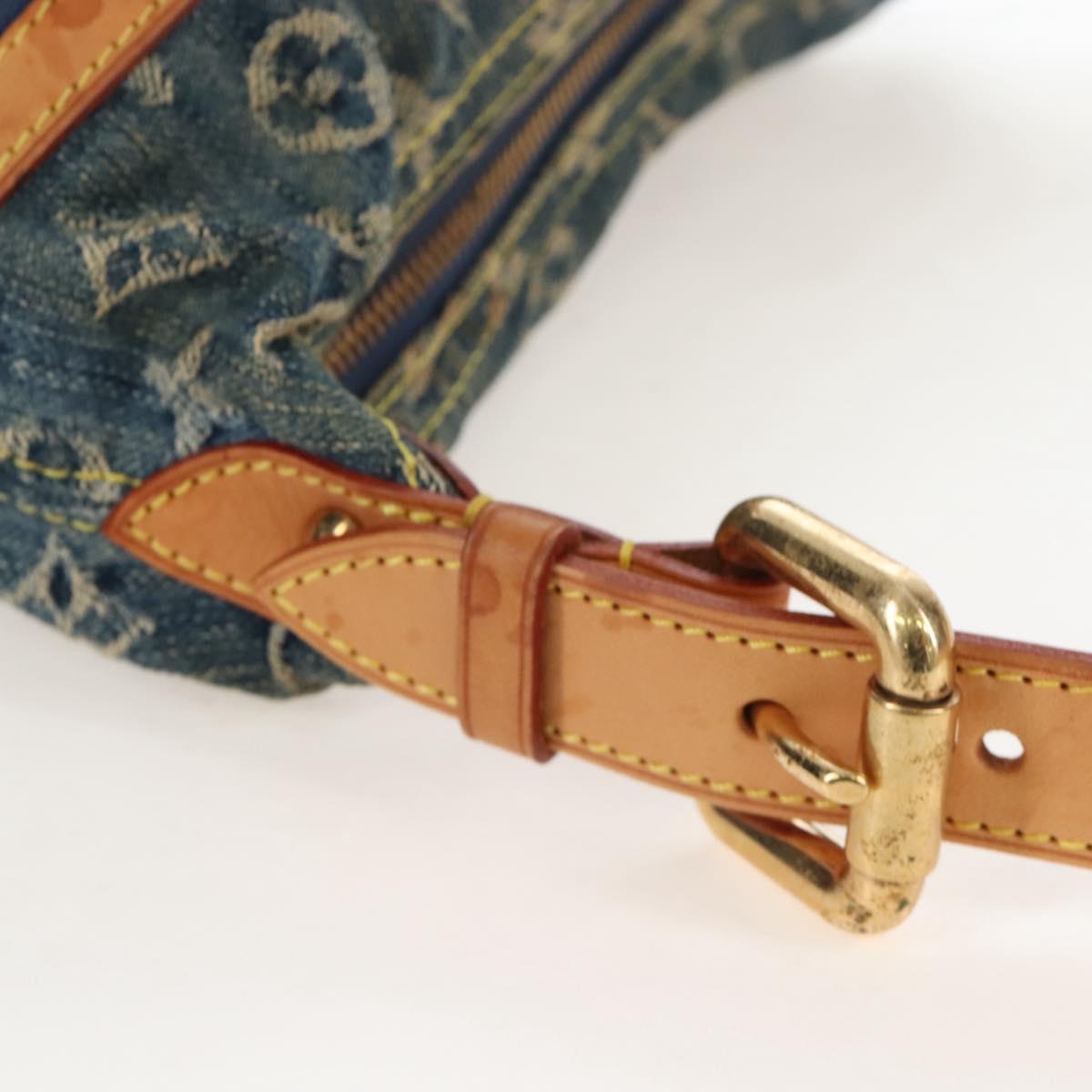 LOUIS VUITTON Monogram Denim Buggy PM Shoulder Bag Blue M95049 LV Auth 207579V