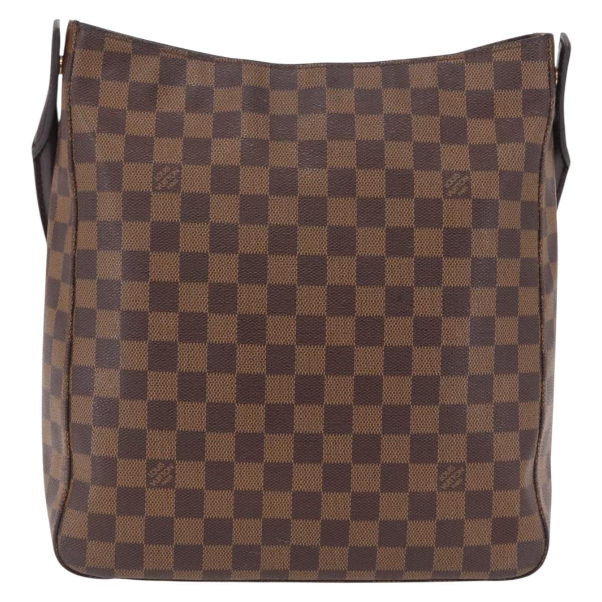 LOUIS VUITTON Damier Ebene Looping GM Shoulder Bag N51144 LV Auth 207583A