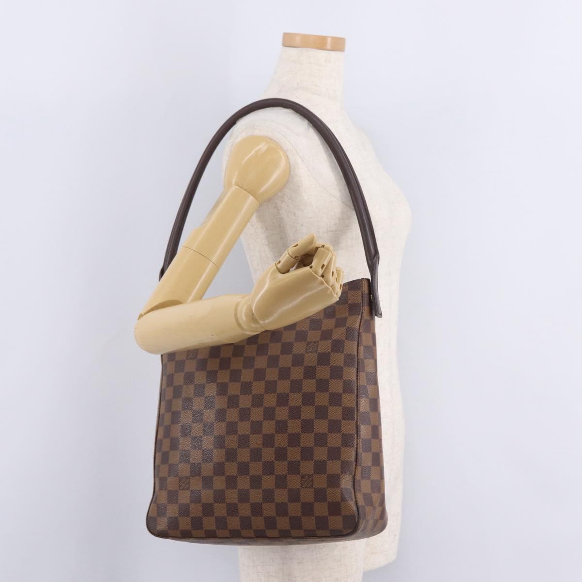 LOUIS VUITTON Damier Ebene Looping GM Shoulder Bag N51144 LV Auth 207583A