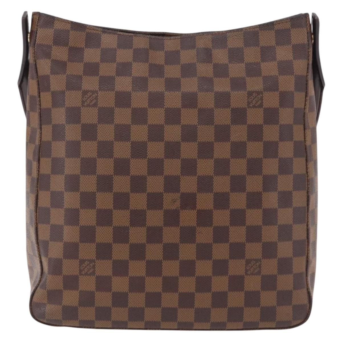LOUIS VUITTON Damier Ebene Looping GM Shoulder Bag N51144 LV Auth 207583A