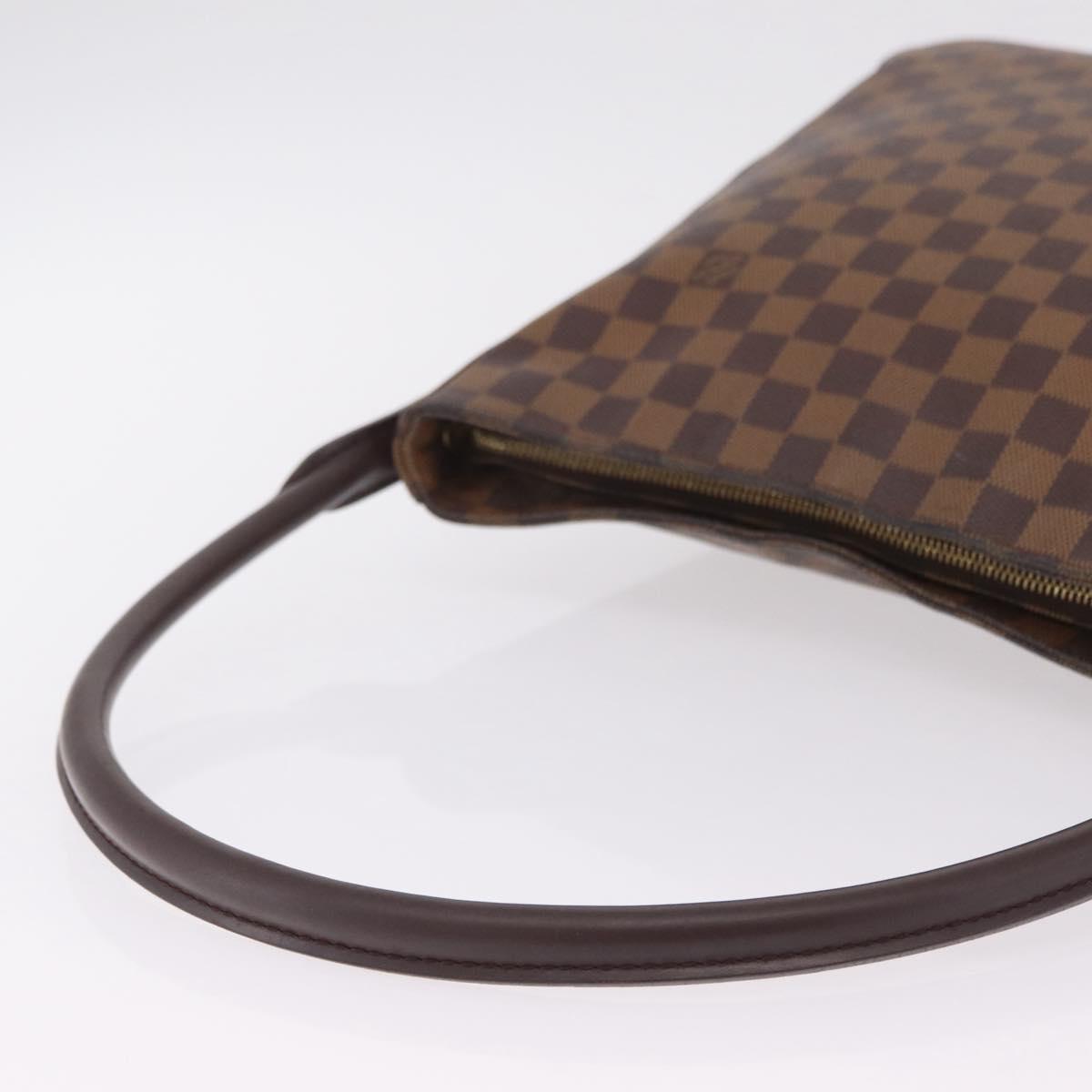 LOUIS VUITTON Damier Ebene Looping GM Shoulder Bag N51144 LV Auth 207583A