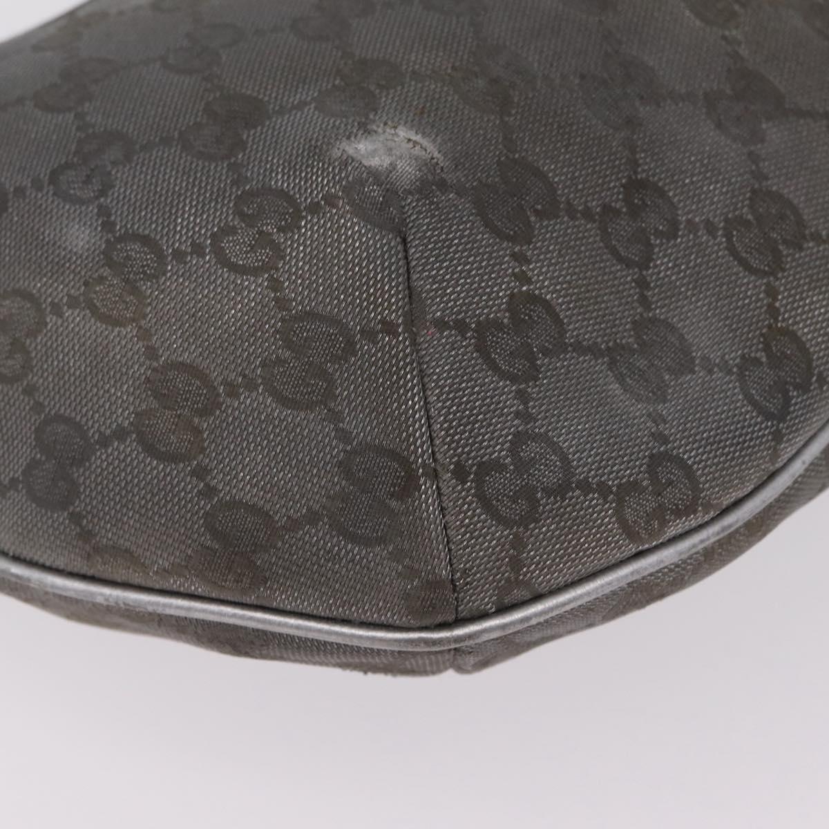GUCCI GG Canvas Shoulder Bag Silver 181092 Auth 207594