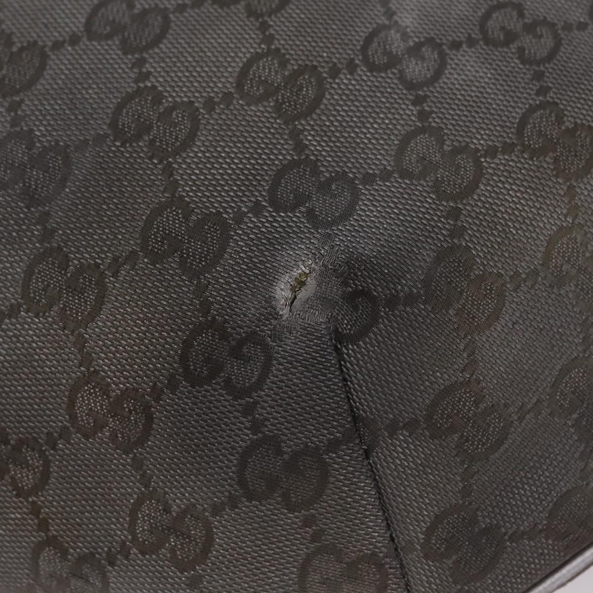 GUCCI GG Canvas Shoulder Bag Silver 181092 Auth 207594