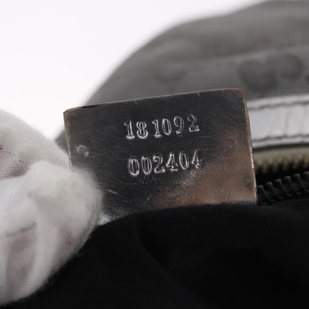 GUCCI GG Canvas Shoulder Bag Silver 181092 Auth 207594