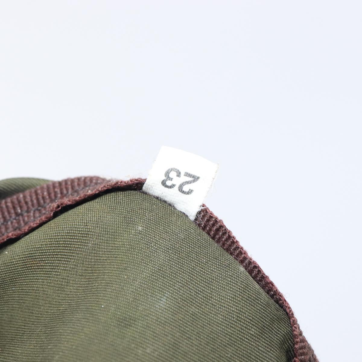 PRADA Pouch Nylon Green Silver Auth 207600A