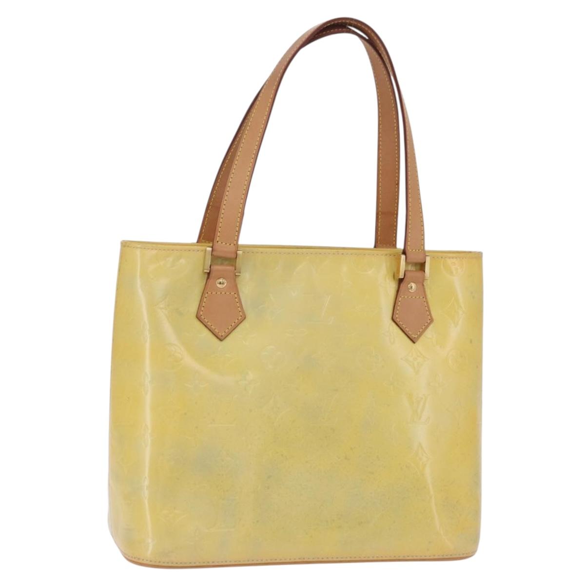 LOUIS VUITTON Monogram Vernis Houston Hand Bag Gris M91053 LV Auth 207601