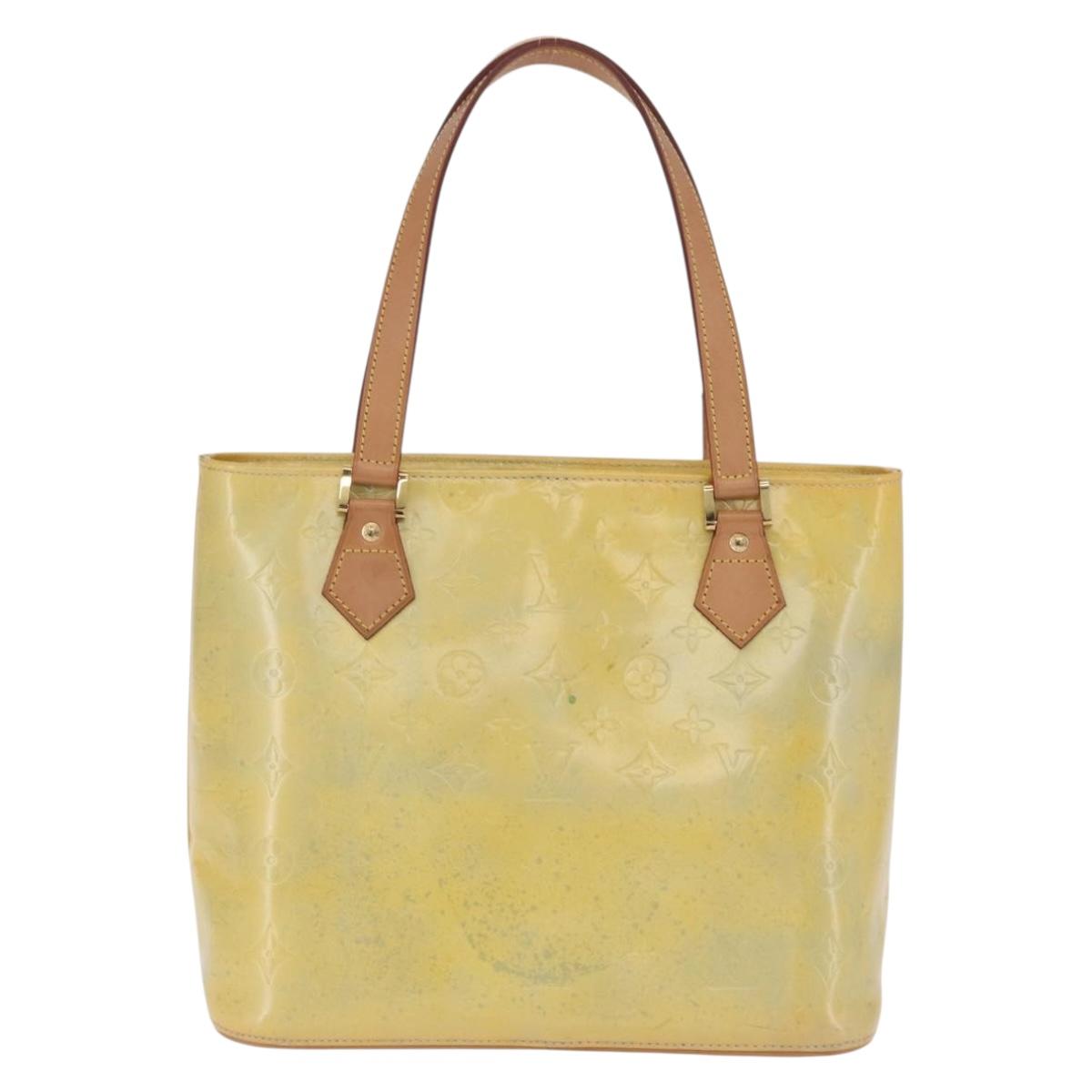 LOUIS VUITTON Monogram Vernis Houston Hand Bag Gris M91053 LV Auth 207601