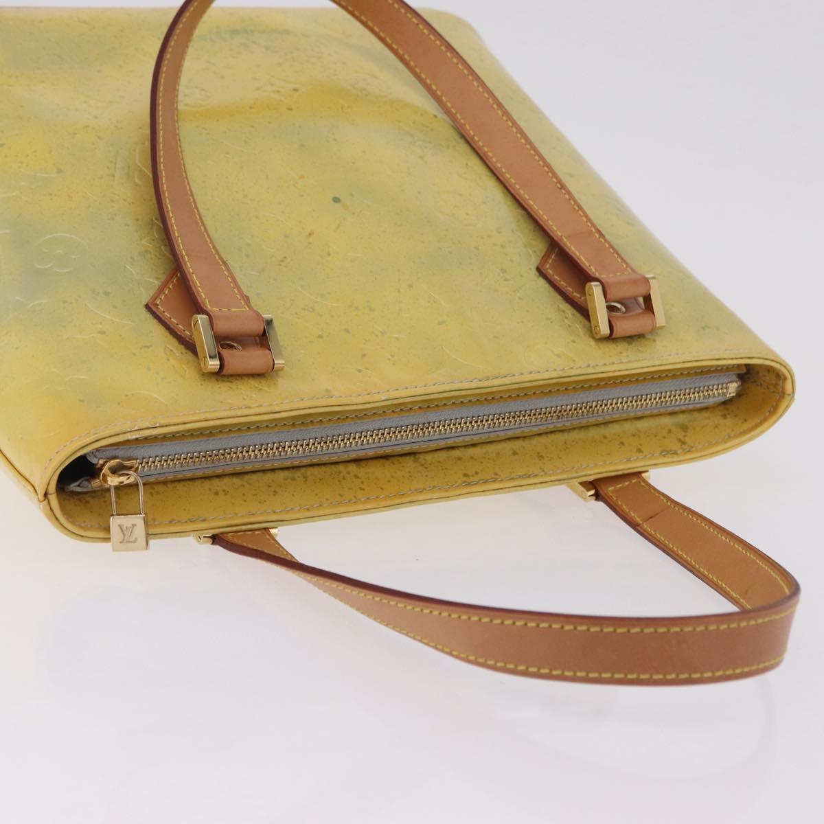 LOUIS VUITTON Monogram Vernis Houston Hand Bag Gris M91053 LV Auth 207601