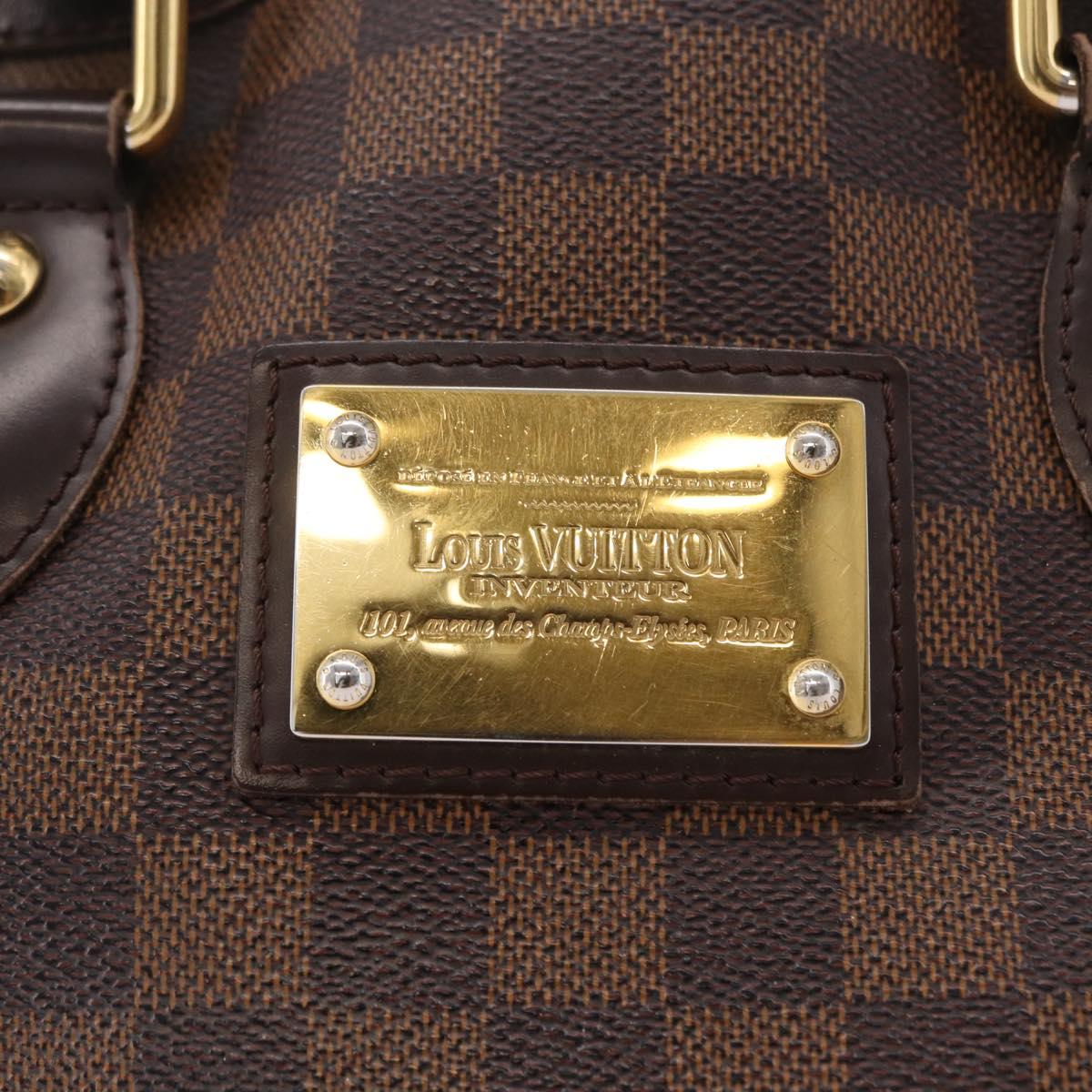 LOUIS VUITTON Damier Ebene Hampstead PM Tote Bag N51205 LV Auth 207603