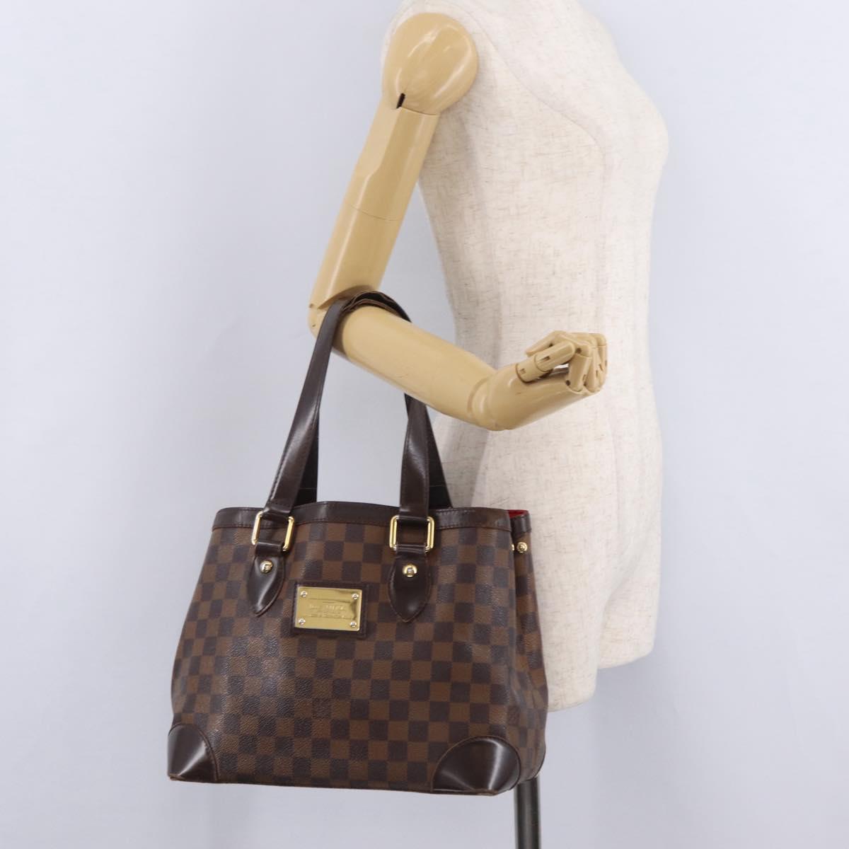 LOUIS VUITTON Damier Ebene Hampstead PM Tote Bag N51205 LV Auth 207603