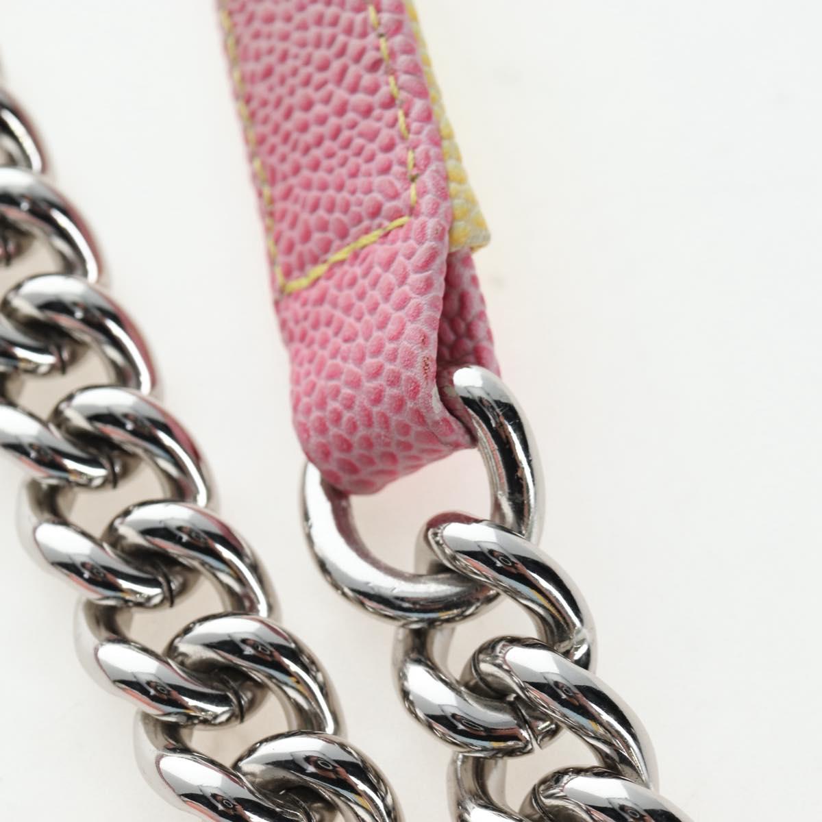 CHANEL Boy chanel Matelasse Chain Bag Caviar Skin Multicolor CC Auth 207613SM