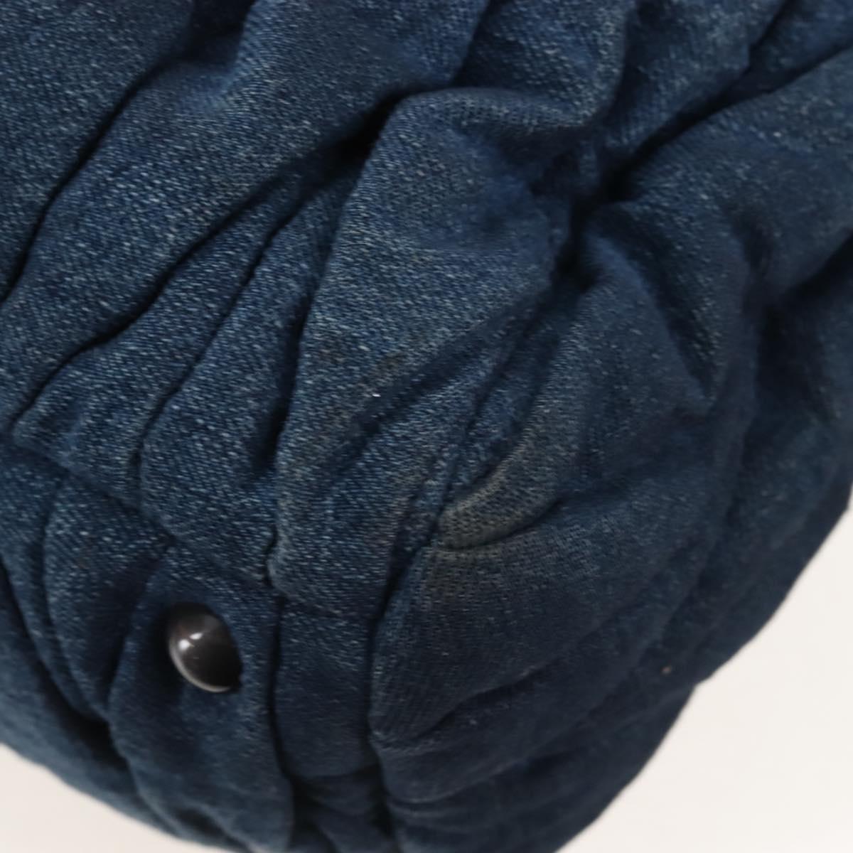 Miu Miu Matelasse Hand Bag Denim 2way Navy Auth 207622V