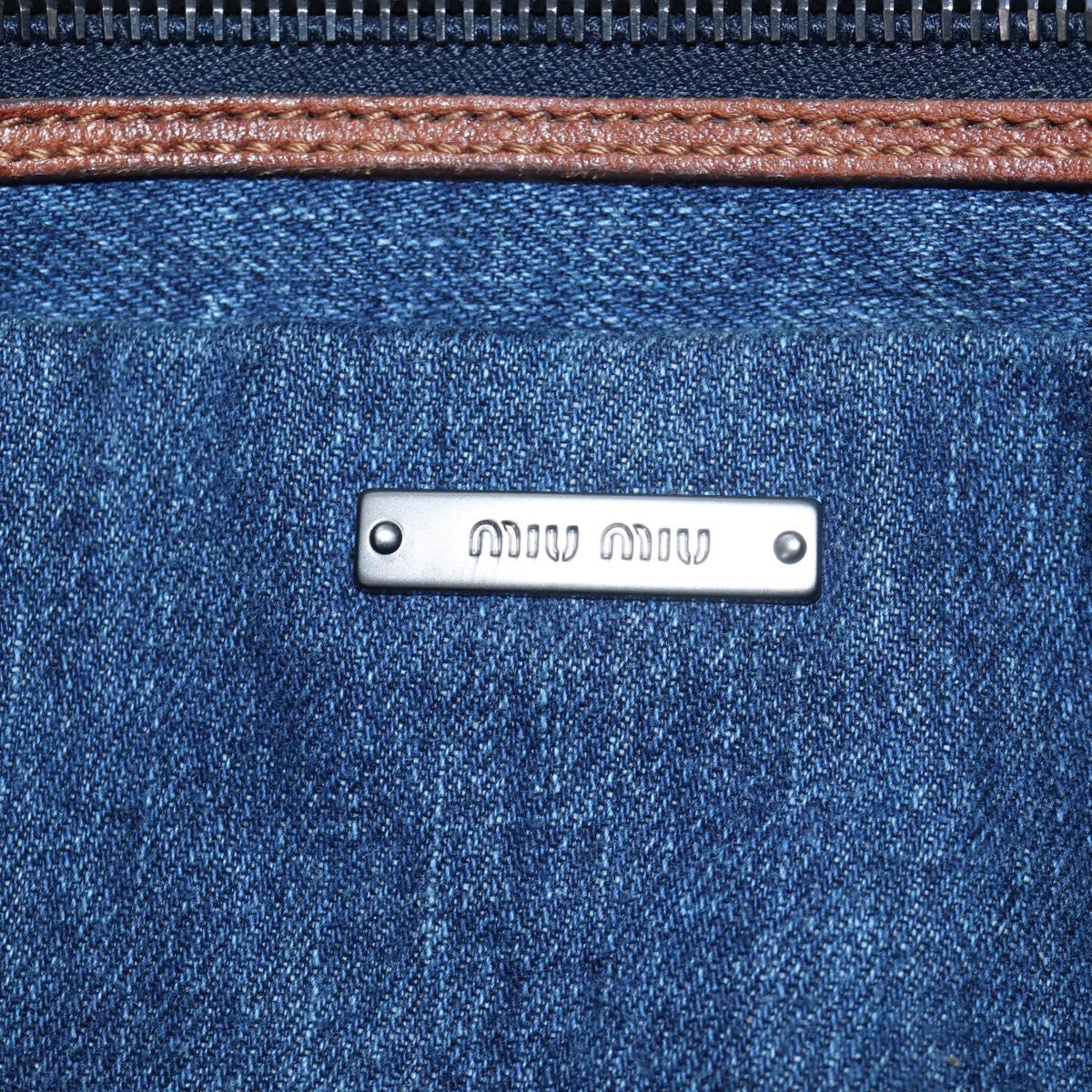 Miu Miu Matelasse Hand Bag Denim 2way Navy Auth 207622V