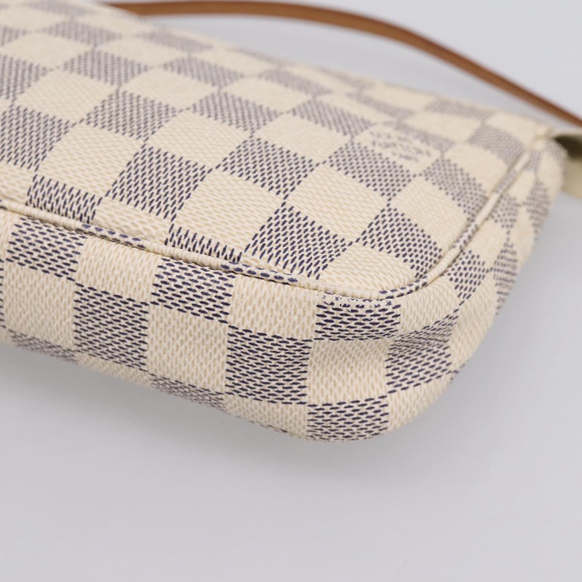 LOUIS VUITTON Damier Azur Pochette Accessoires Pouch N41207 LV Auth 207629