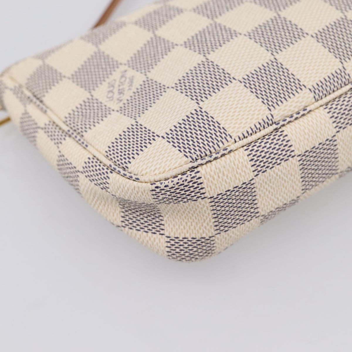 LOUIS VUITTON Damier Azur Pochette Accessoires Pouch N41207 LV Auth 207629