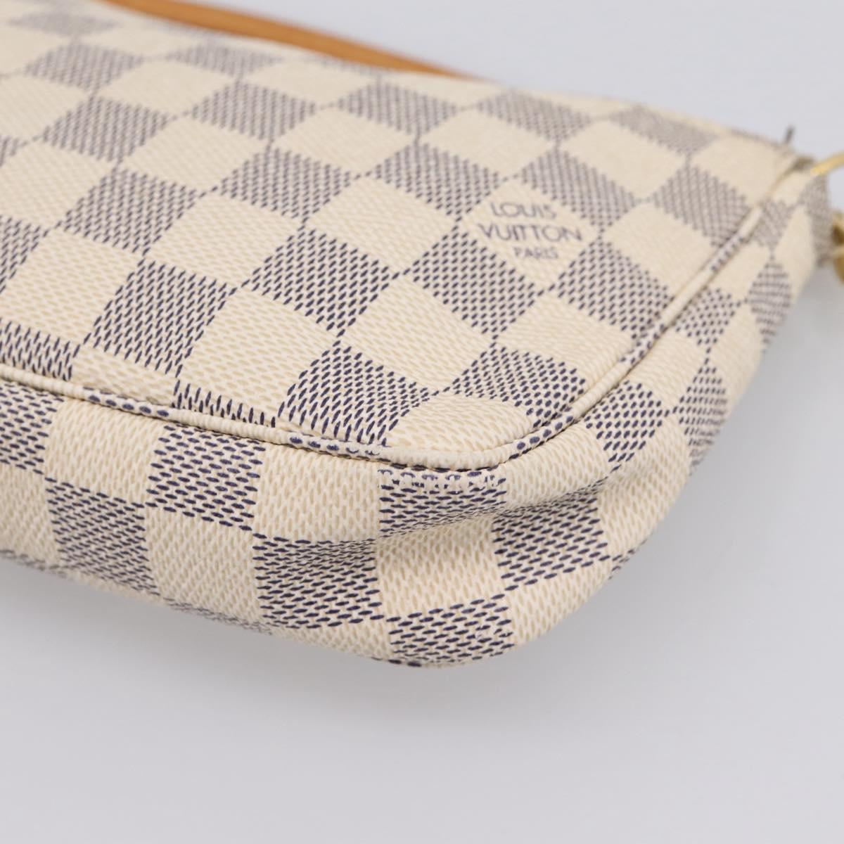 LOUIS VUITTON Damier Azur Pochette Accessoires Pouch N41207 LV Auth 207629