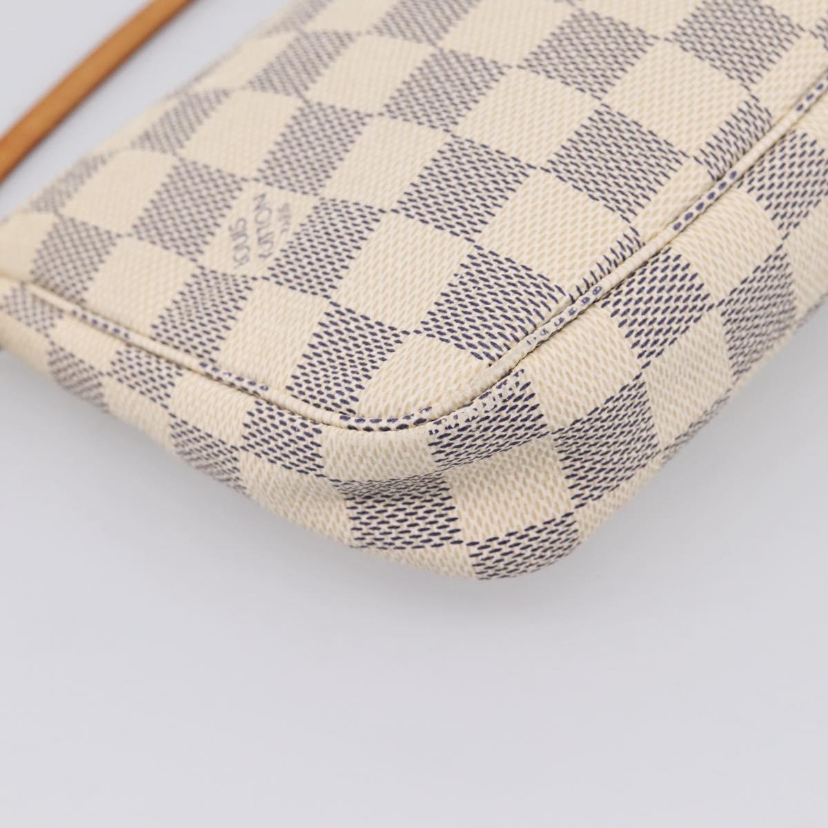 LOUIS VUITTON Damier Azur Pochette Accessoires Pouch N41207 LV Auth 207629