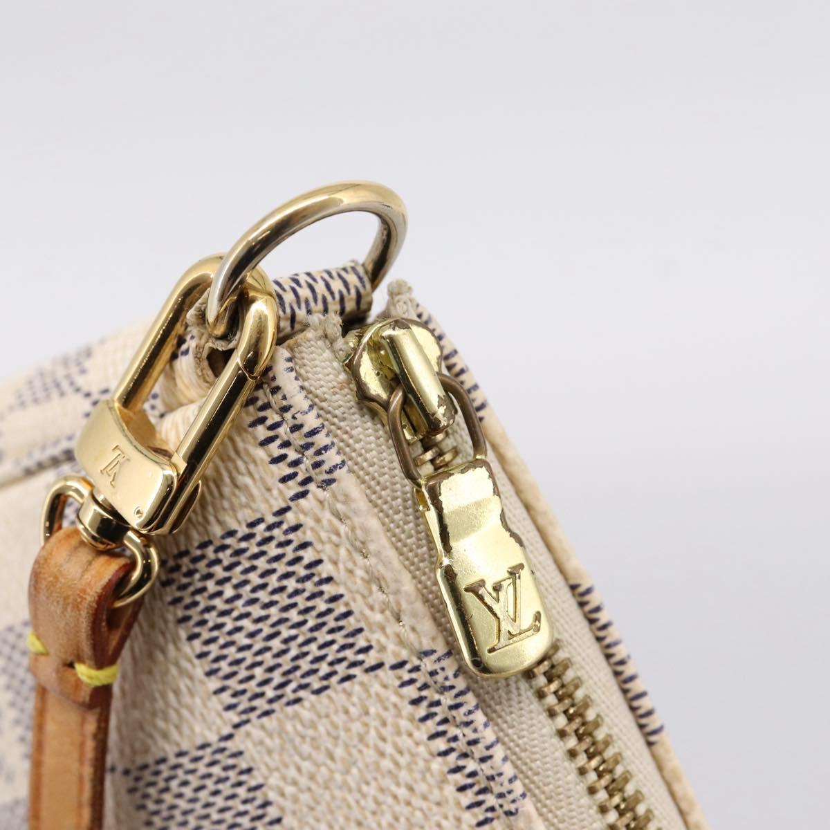 LOUIS VUITTON Damier Azur Pochette Accessoires Pouch N41207 LV Auth 207629