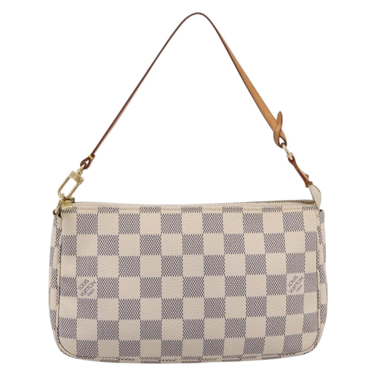 LOUIS VUITTON Damier Azur Pochette Accessoires Pouch N41207 LV Auth 207629