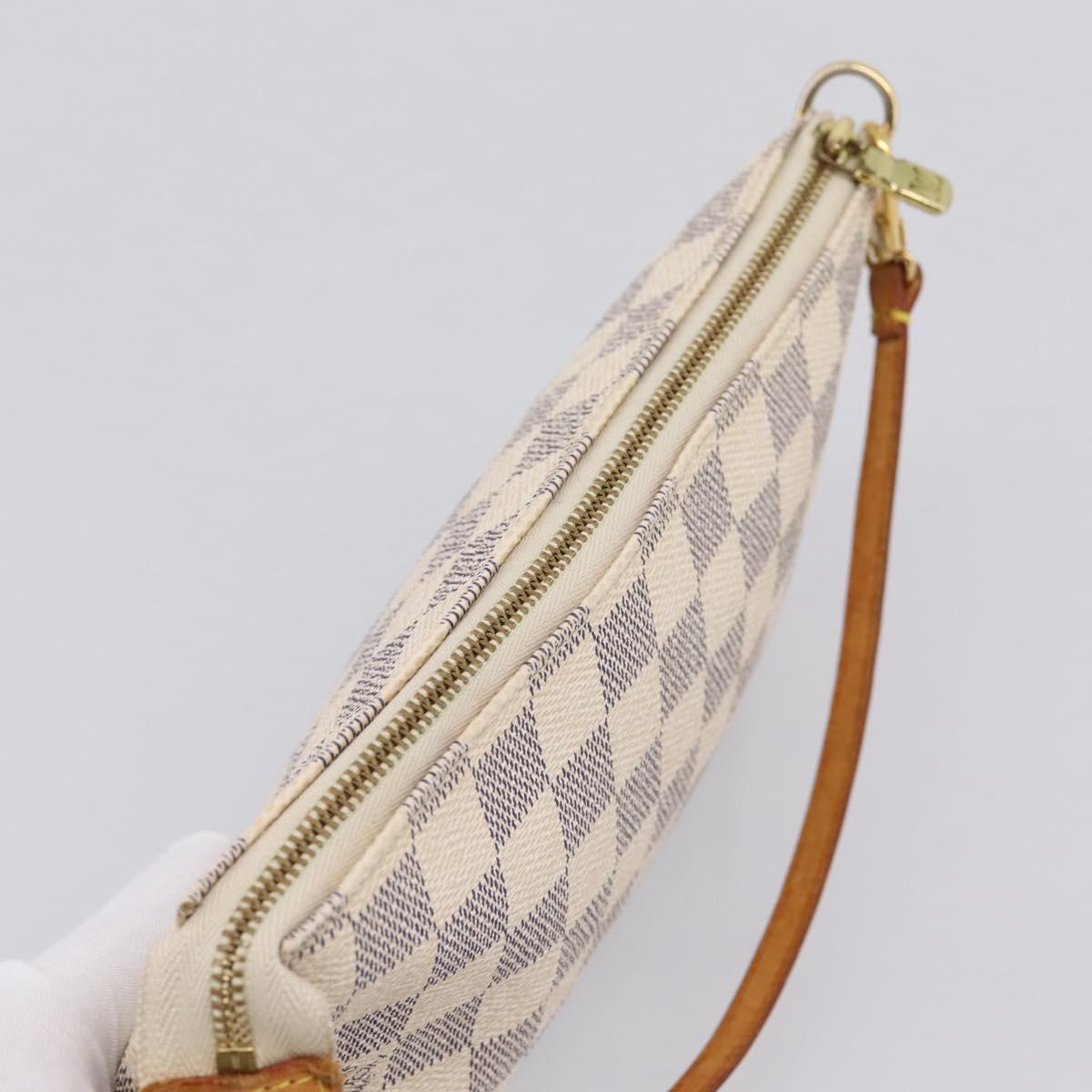 LOUIS VUITTON Damier Azur Pochette Accessoires Pouch N41207 LV Auth 207629