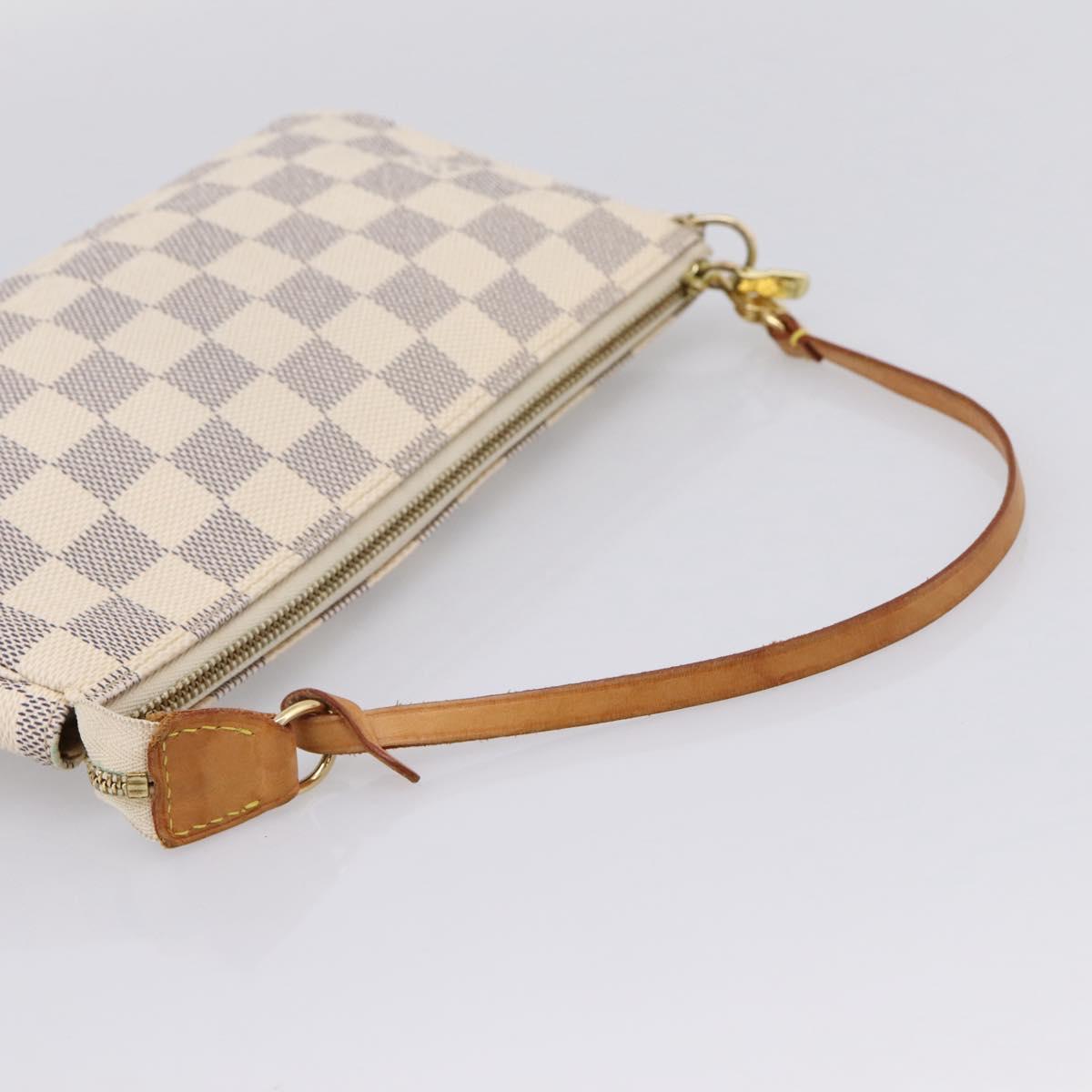 LOUIS VUITTON Damier Azur Pochette Accessoires Pouch N41207 LV Auth 207629