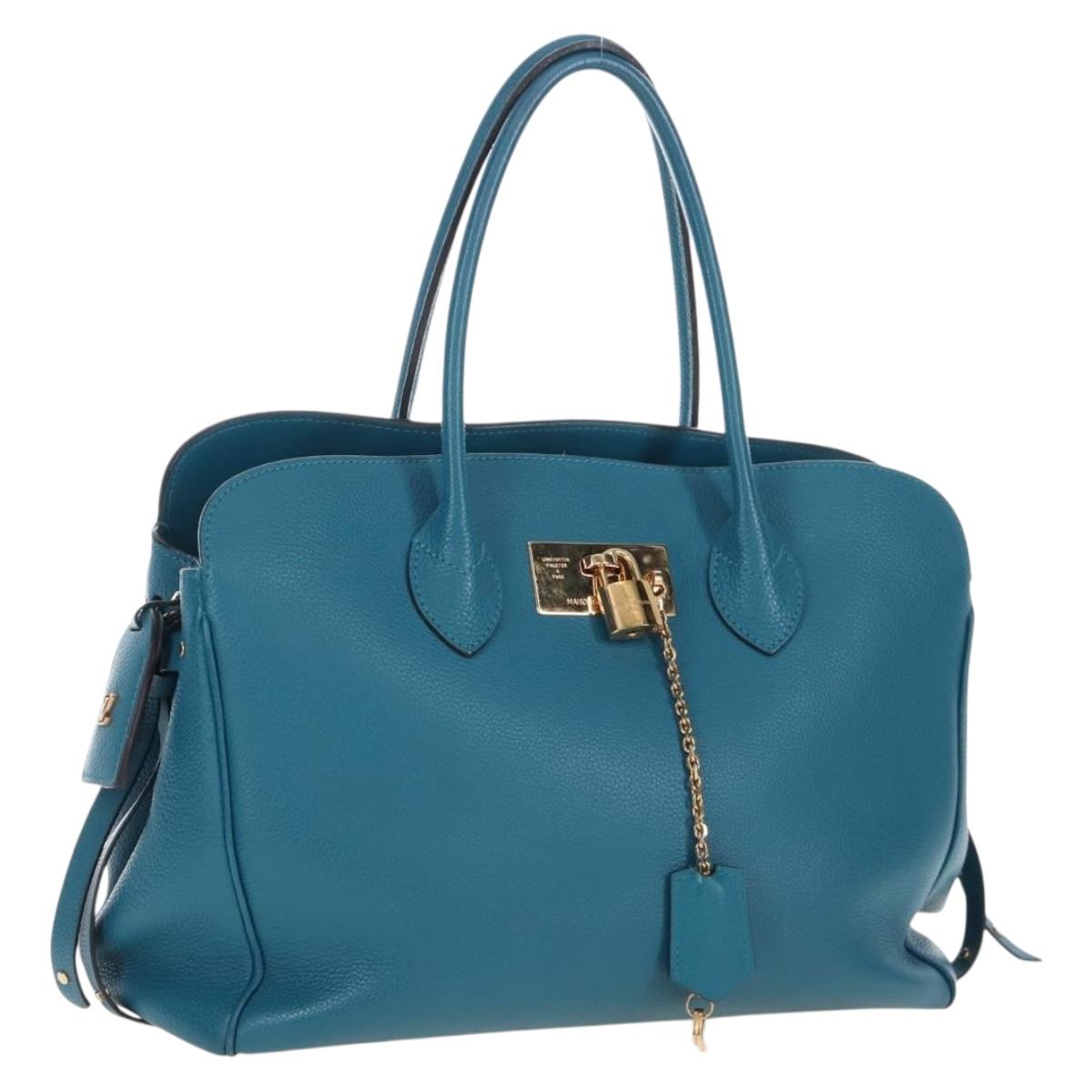 LOUIS VUITTON Mira MM Hand Bag Leather Blue M55023 LV Auth 207637M
