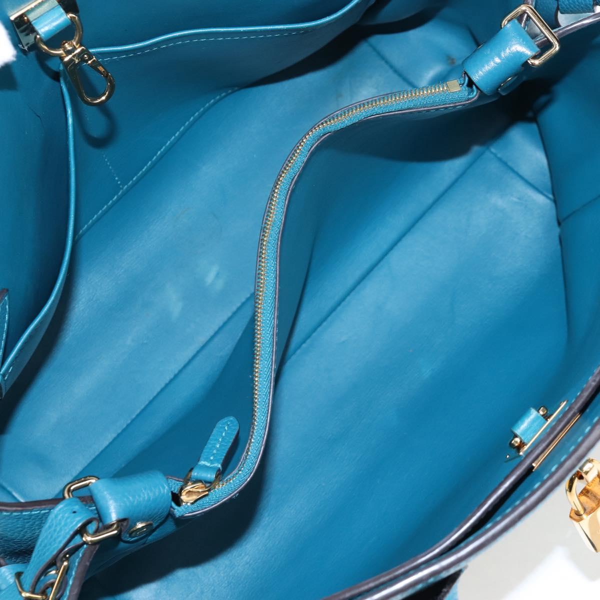 LOUIS VUITTON Mira MM Hand Bag Leather Blue M55023 LV Auth 207637M