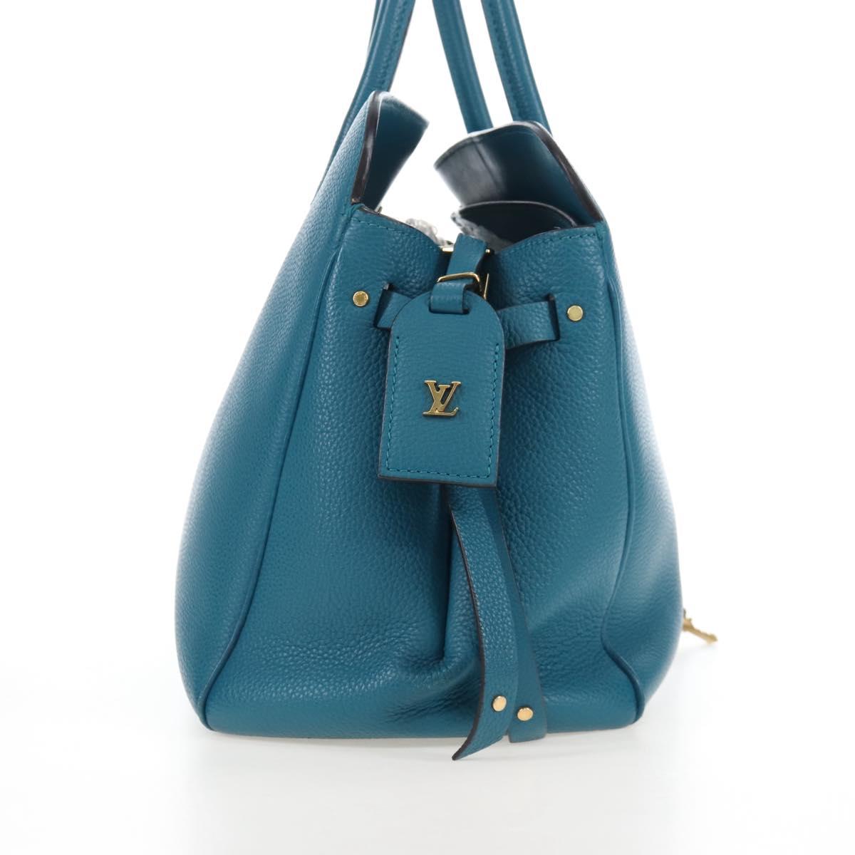 LOUIS VUITTON Mira MM Hand Bag Leather Blue M55023 LV Auth 207637M