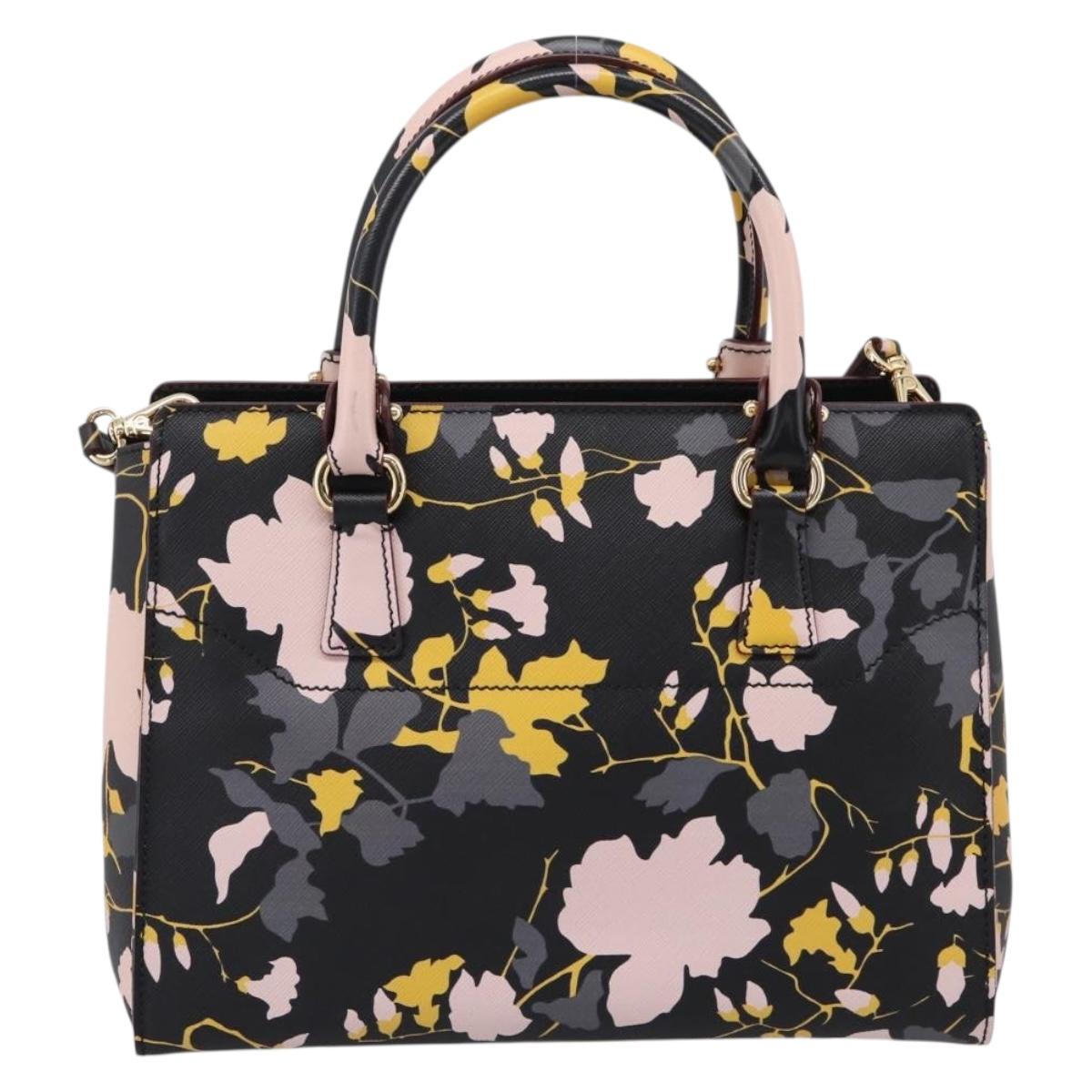 Salvatore Ferragamo Gancini Hand Bag Leather 2way Black Gold Auth 207639V