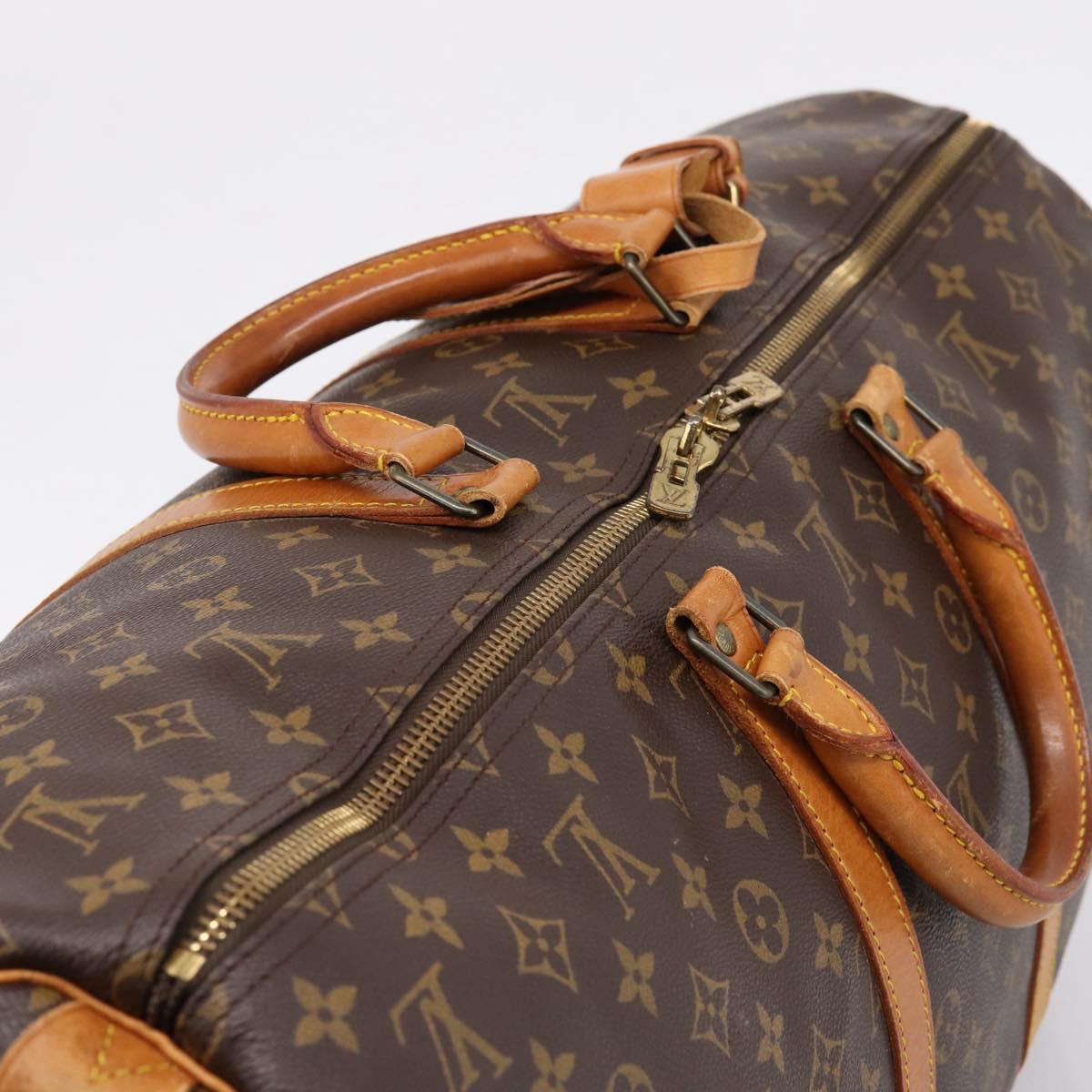 LOUIS VUITTON Monogram Keepall 55 Boston Bag M41424 LV Auth 207640