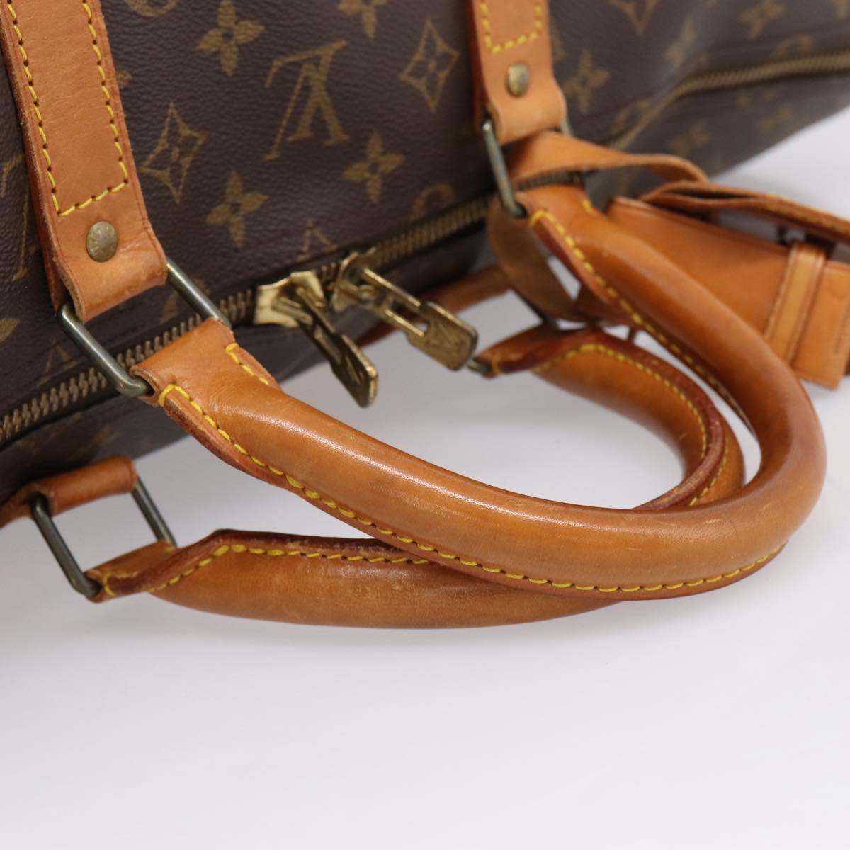 LOUIS VUITTON Monogram Keepall 55 Boston Bag M41424 LV Auth 207640