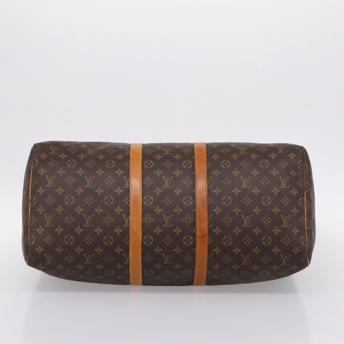 LOUIS VUITTON Monogram Keepall 55 Boston Bag M41424 LV Auth 207640