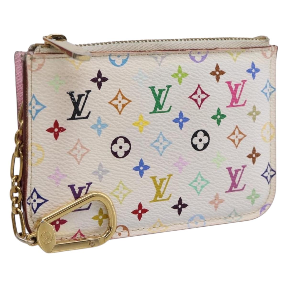 LOUIS VUITTON Multicolor Pochette ClesNM Coin Purse M93734 LV Auth 207645