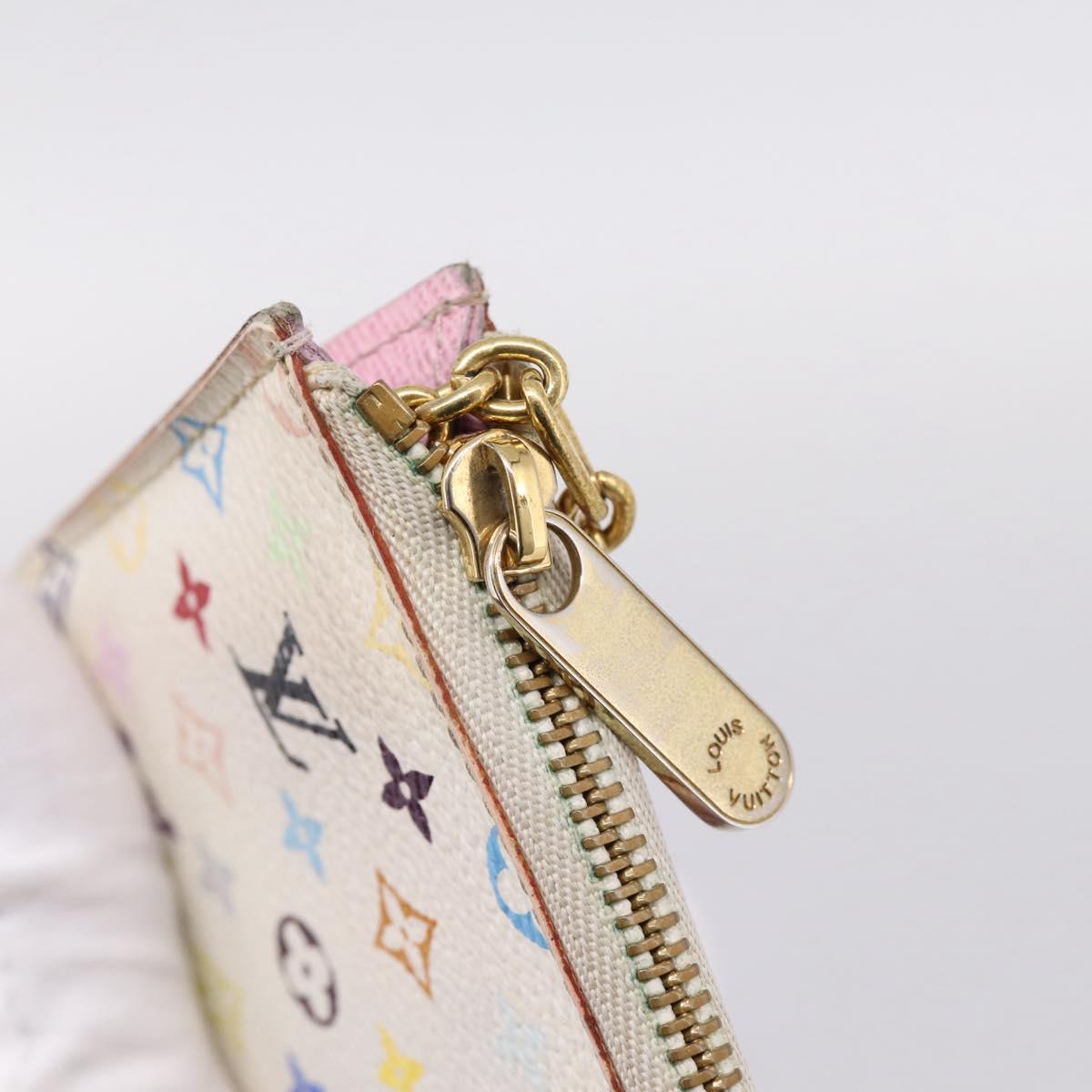 LOUIS VUITTON Multicolor Pochette ClesNM Coin Purse M93734 LV Auth 207645