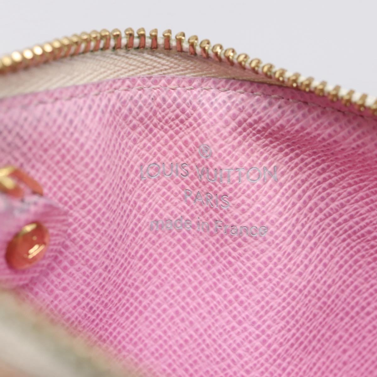 LOUIS VUITTON Multicolor Pochette ClesNM Coin Purse M93734 LV Auth 207645