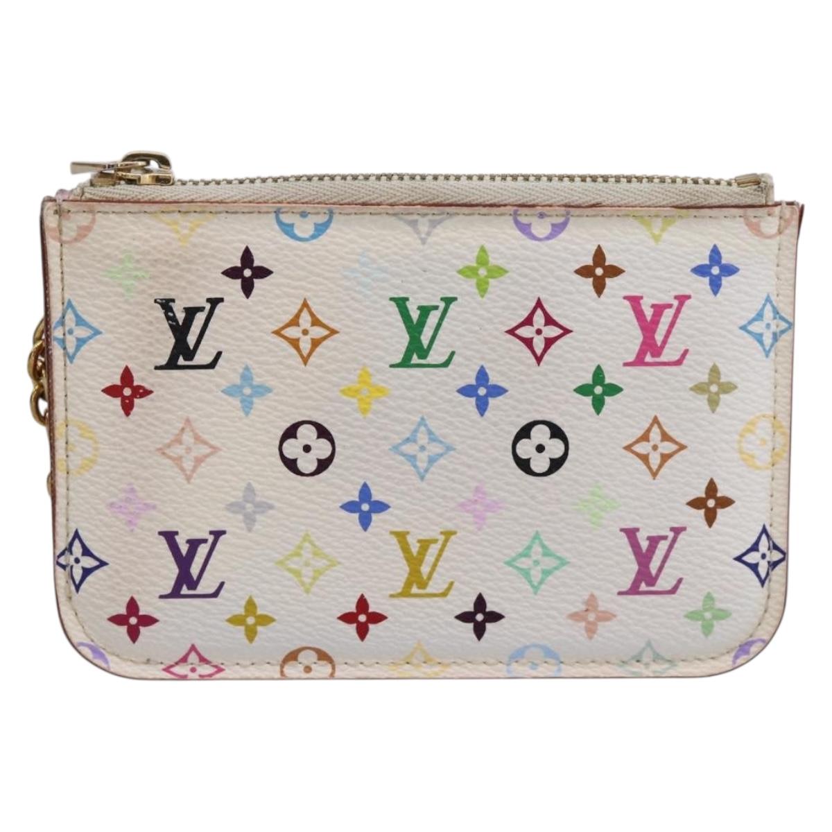 LOUIS VUITTON Multicolor Pochette ClesNM Coin Purse M93734 LV Auth 207645